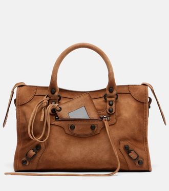 Balenciaga Le City Small suede tote bag