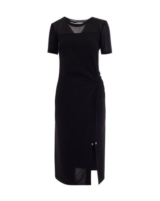 Patrizia Pepe Ruched Twill Midi Dress
