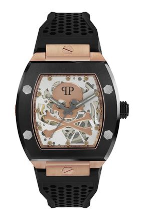 Philipp Plein The $keleton Mens Black Watch PWBAA0121 Silicone - One Size