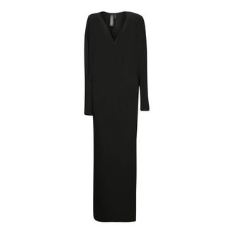 Norma Kamali Dolman Wrap Gown - Dames - Maxi kleedjes - Zwart - XS - Polyester - Kleedjes