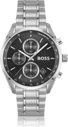 BOSS Steel-bracelet watch with black dial