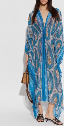 Etro Beach Dress With Print, Womens, Blue