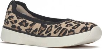 Keds Womens Keds BlissWalk Skimmer Flats Tan Leopard Print Slip On Shoes GAL2082