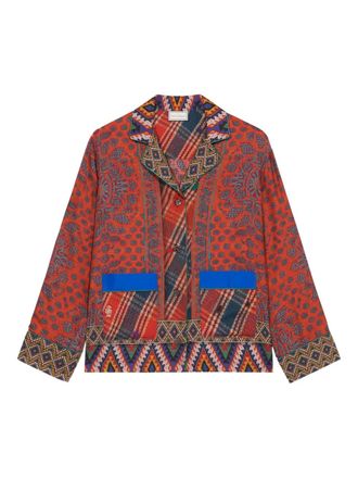 Pierre-Louis Mascia paisley-print pocket shirt - Red