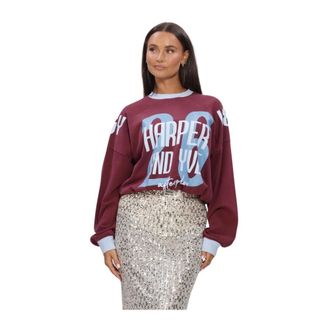 Harper & Yve Race-SW Sweater - Dames - Sweatshirts & Hoodies - Rood - Maat: M Katoen