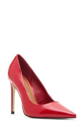 Steve Madden Noir Pointed Toe Pump in Red Leather at Nordstrom Rack, Size 6