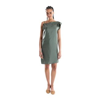 Marella Twill Slip Dress - Dames - Korte kleedjes - Groen - XS - Kleedjes