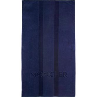 Moncler Stripe Beach Towel in 74T-Pageant Blue at Nordstrom