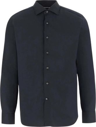 Alessandro Gherardi Stretch Katoenen Mix Overhemd - Heren - Casual Overhemden - Blauw - 2XL - Katoen - Overhemden