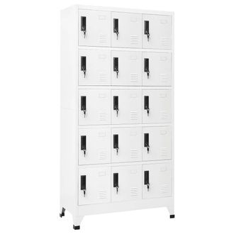 vidaXL Taquilla De Acero Blanco 90x40x180 Cm Vidaxl