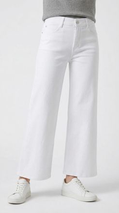 MAC Broeken Weite Jeans MAC DREAM WIDE, Damen, Gr. 42, N-Gr, wei&szlig; denim, Web, Obermaterial: 75% Baumwolle, 12% Modal, 9% Polyester, 4% Elasthan, Jeans Weite Jeans