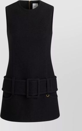Patou mini dress with wide belt detail