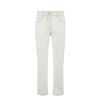 Elisabetta Franchi Mujer, Vaqueros, Blanco, Talla: W26