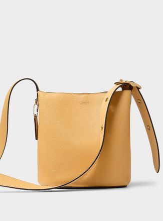 Coach Womens Bleeker yellow leather bucket bag
