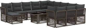 vidaXL Conjunto De Sof&aacute;s De Jard&iacute;n 13 Uds. Gris Y Gris Oscuro Vidaxl