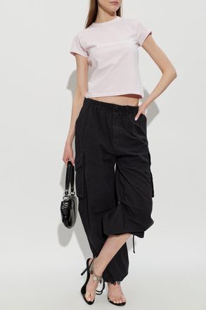 Alexander Wang T-shirt With Printed Logo, Womens, Pink