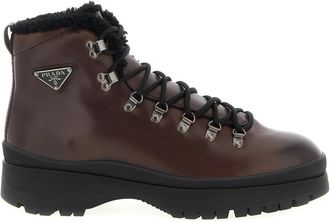 Prada Brown Brixxen Ankle Boots