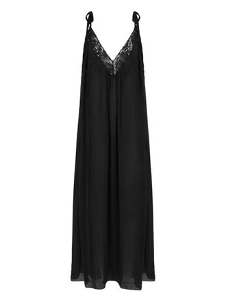 Chlo&eacute; Silk And Lace Long Dress