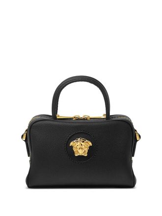 Versace La Medusa leather mini tote bag - Black