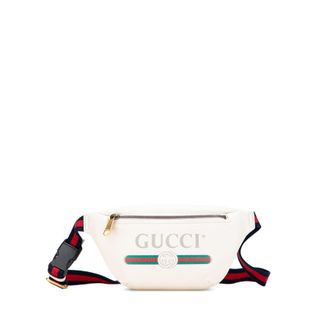 Gucci Pre-owned Gucci Small Grained Calfskin Logo Belt Bag Ladies 527792 486628