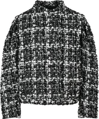 Iro Boucl&eacute; Coat - White/Black