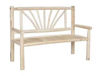 VENTE-UNIQUE.COM Banco de jard&iacute;n teca color natural claro