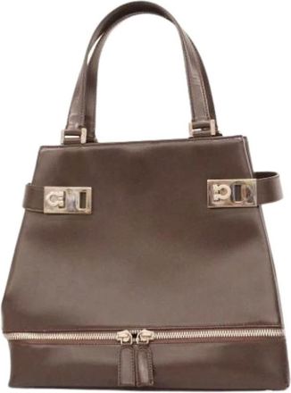 Ferragamo Pre-owned Handbags, female, Brown, Size: ONE SIZE Pre-owned Handbag