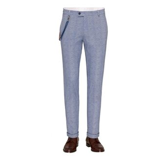 Club of Gents Heren, Broeken, Blauw, Maat: L Leer