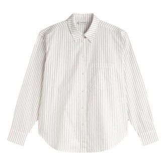 Anine Bing Dames, Blouses & Shirts, Beige, Maat: S Katoen