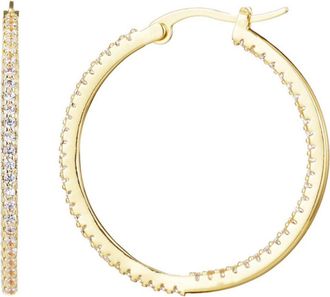 Adornia Pavé CZ Infinity Hoop Earrings in Gold at Nordstrom Rack