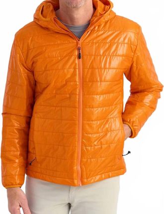Huk Gulf Stream Insulated Hooded Jacket In Orange Pepper