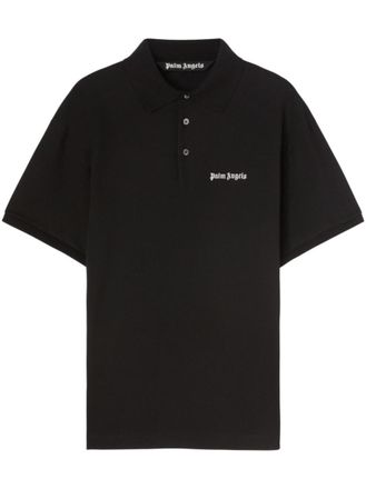 Palm Angels Embroidered logo cotton polo shirt