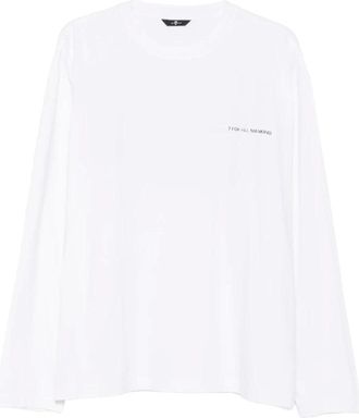 7 For All Mankind Tops, Heren, Wit, XL, Graphic Long Sleeve Tee