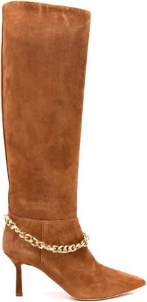 Ninalilou Schoenen - Dames - Laarzen met Hak - Bruin - 37 EU - Schoenen