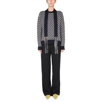Jil Sander Round-neck Knitwear, female, Black, Size: S Round-neck Knitwear