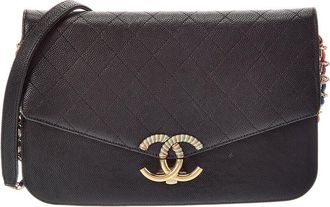 Chanel Black Quilted Calf Leather Shoulder Bag (Authentic Pre-Loved)