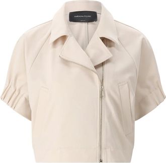 Fabiana Filippi Lichte Jassen - Dames - Zomerjassen - Beige - S - Leer - Jassen