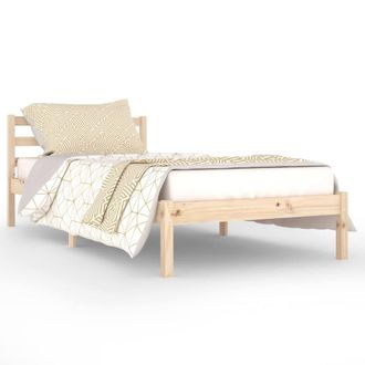 Berkfield Home Day Bed Solid Wood Pine 90x200 cm in Light Tan