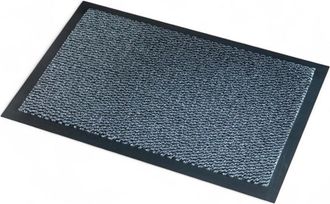 No Brand Zerbino Tappeto Mangiasporco Grigio Con Fondo Antiscivolo Spessore 9 Mm - 90x150 Cm