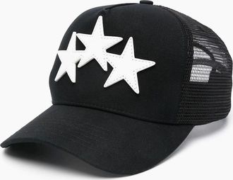Amiri Mens 3 Star Trucker Hat Black - Size: OS