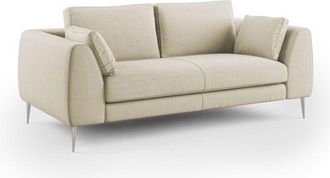 Divani.Store Divani.store - Plano Sof&aacute; Moderno En Microfibra T&eacute;cnica Desmontable 216 Cm Crema