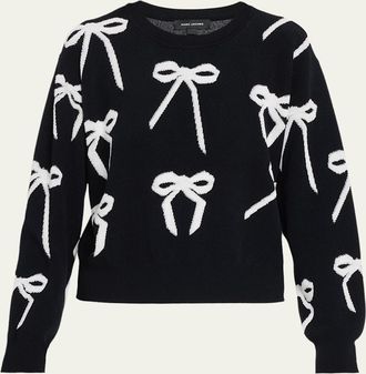 Marc Jacobs Bow Jacquard Crewneck Sweater