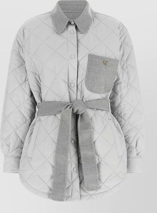 Fabiana Filippi quilted belted oversized coat
