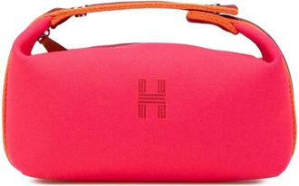 Herm&egrave;s Trousse Bride A Brac piccola in tela Toile 2020-2024 - Rosa