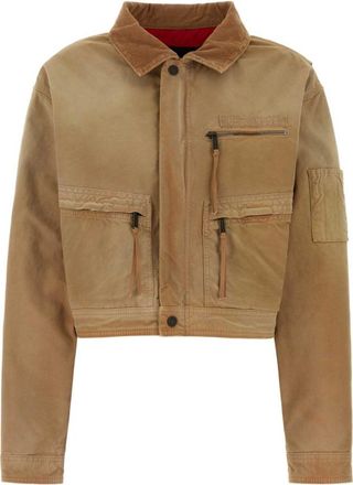 Dsquared2 Beige Shirt Collar Bomber Jacket