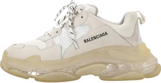 Balenciaga Balenciaga Triple S sneakers met transparante zool in wit polyester