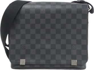 Louis Vuitton Graphite Gray Coated Canvas Shoulder Bag (Pre-Owned)