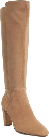 Dune London Womens Ladies Sirenaa - Over The Knee Heeled Boots - Camel Fabric - Size UK 6
