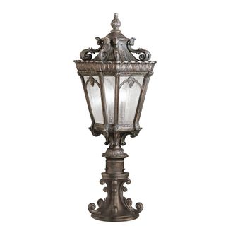Netlighting Tournai 3 Light Large Outdoor Pedestal Light Londonderry IP44 E14 in Brown