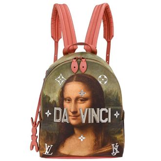 Louis Vuitton Palm Springs Limited Edition Jeff Koons Da Vinci Print Canvas Multicolour Canvas Backpack Bag (Pre-Owned)